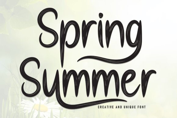 Spring Summer Font: A Friendly Handwritten Display Typeface for Digital Brands